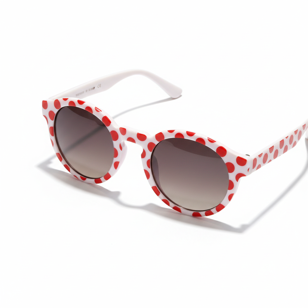 Red and white polka dot sunglasses