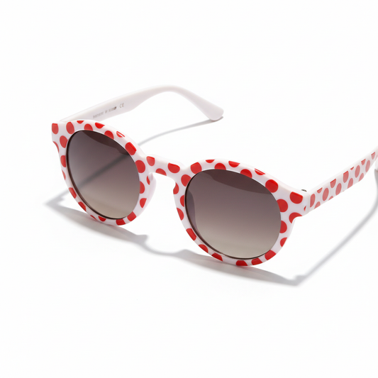 Red and white polka dot sunglasses